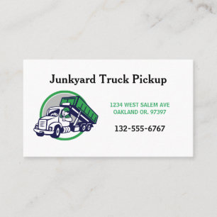 Carte De Visite Garbage Junkyard Pickup Guy caricature