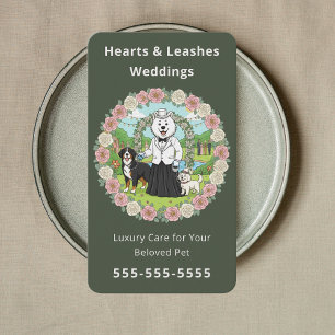 Carte De Visite Garde d'animaux de mariage de luxe Préposé aux ani