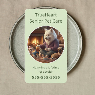 Carte De Visite Garde d'animaux Professionnel Senior Thérapie Phys