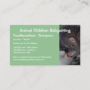 Carte De Visite Garde d'enfants de soin des animaux familiers