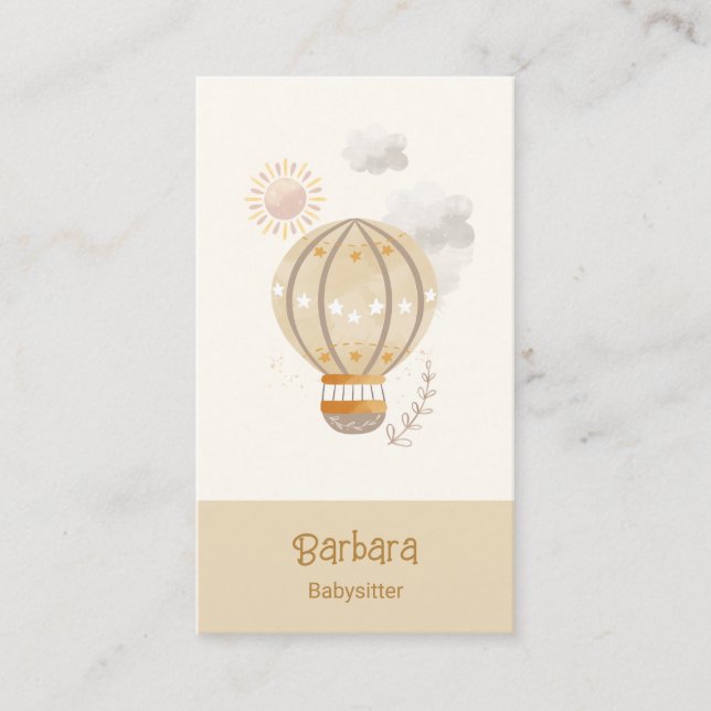 Carte De Visite Garde d'enfants Nanny Babysitter Garderie QR CODE (Devant)