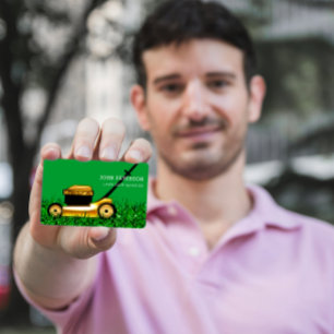 Carte De Visite Garde-pelouse Jardin Services de coupe d'herbe Ver