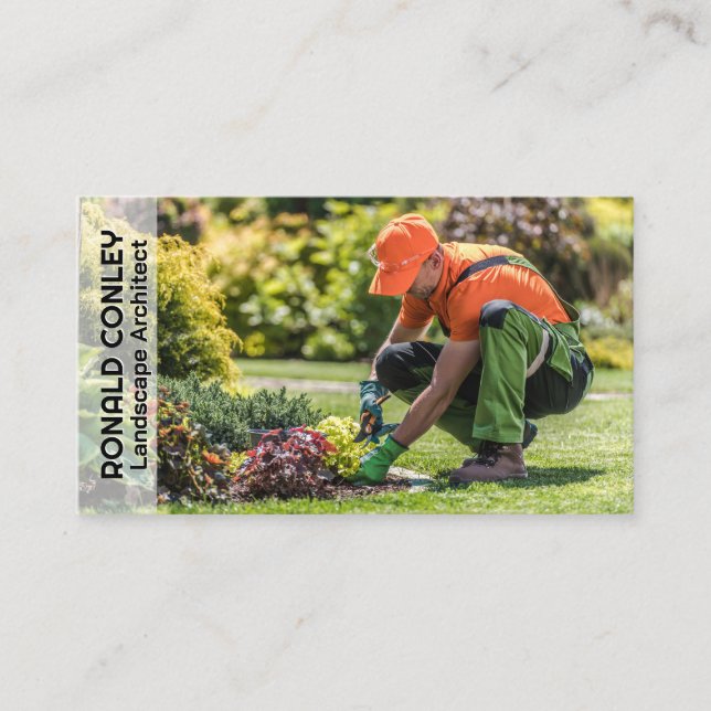 Carte De Visite Gardener Pruning Plantes | Paysage (Devant)