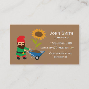 Carte De Visite Gardener service design moderne jardin gnome