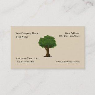Carte De Visite Garderie de jardin d'arbre vert et paysage