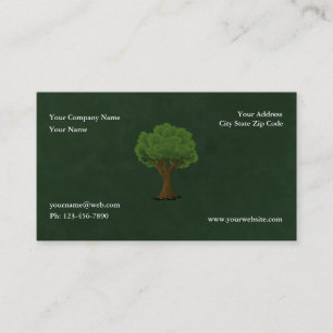Carte De Visite Garderie de jardin d'arbre vert et paysage