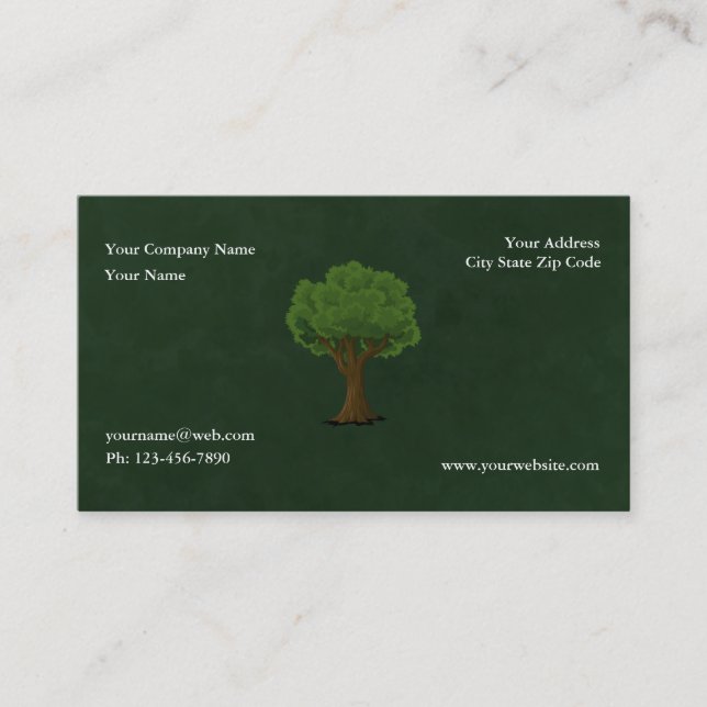 Carte De Visite Garderie de jardin d'arbre vert et paysage (Devant)