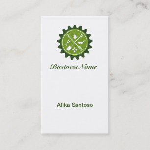 Carte De Visite Garderie de pelouse et d'arbres
