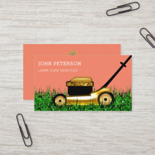 Carte De Visite Garderie de pelouse Jardin de coupe d'herbes Servi