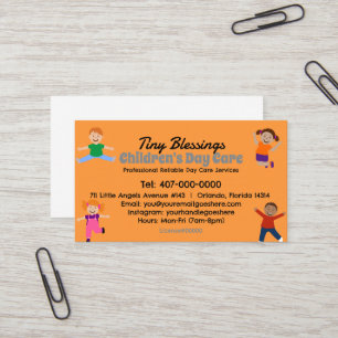 Carte De Visite Garderie garderie Services de garde d'enfants