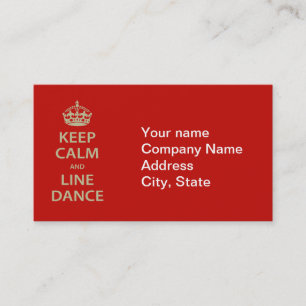 Carte De Visite Gardez le calme et la ligne danse