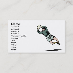 Carte De Visite Gardien de but du football