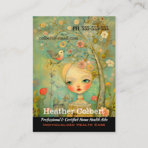 Carte De Visite Gardien Petit Oiseau Aide Mains