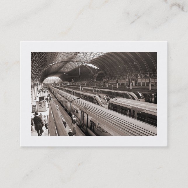 Carte De Visite Gare de Paddington, Londres. Mini photo (Devant)