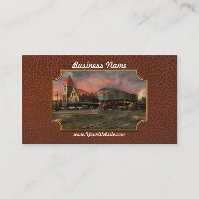 Carte De Visite Gare - NY Central Railroad depot 1905 (Devant)