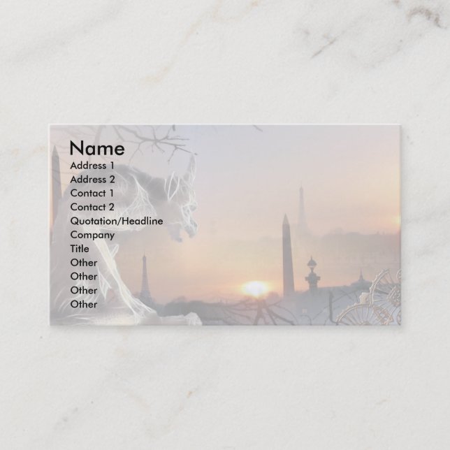 Carte De Visite Gargoyle de Notre-Dame (Devant)