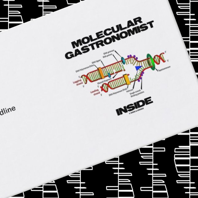 Carte De Visite Gastronomiste moléculaire à l'intérieur (réplicati (Business card for any food scientist featuring DNA replication & "Molecular Gastronomist Inside")