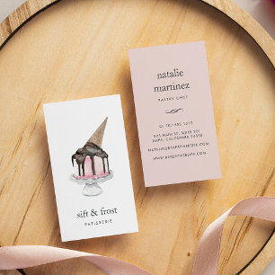 Carte De Visite Gâteau à la crème glacée   vertical