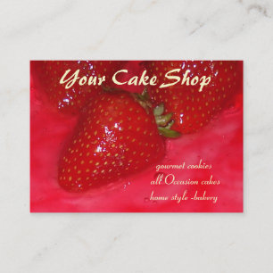 Carte De Visite gâteau aux fraises