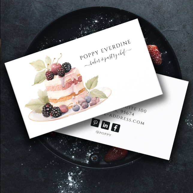 Carte De Visite Gâteau boulangerie pâtisserie Chef cuisinier (Créateur téléchargé)