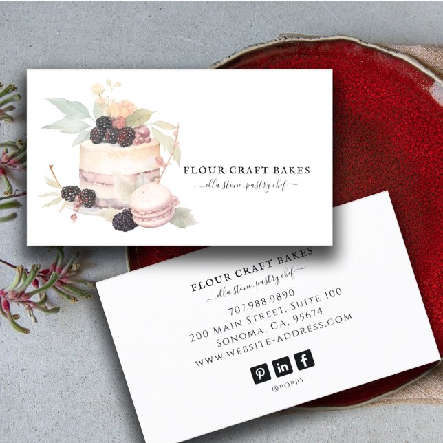 Carte De Visite Gâteau boulangerie pâtisserie Chef cuisinier (Créateur téléchargé)