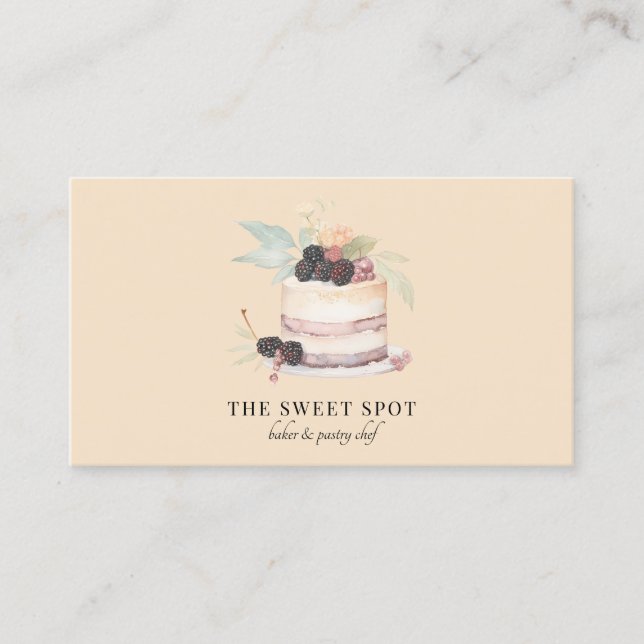 Carte De Visite Gâteau boulangerie pâtisserie Chef cuisinier (Devant)
