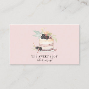 Carte De Visite Gâteau boulangerie pâtisserie Chef cuisinier rose