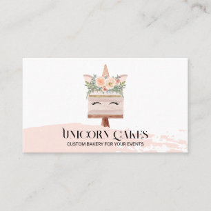 Carte De Visite Gâteau Licorne de la Pâtisserie d'anniversaire Ros