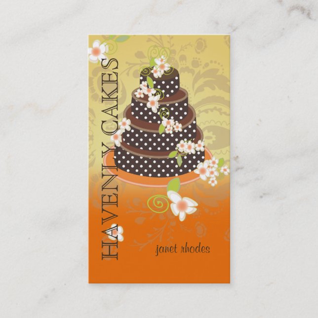 Carte De Visite Gâteau Mariage au chocolat/boulangerie/pâtisserie (Devant)