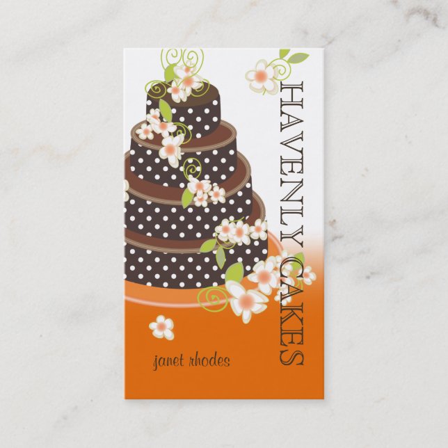 Carte De Visite Gâteau Mariage au chocolat/boulangerie/pâtisserie (Devant)