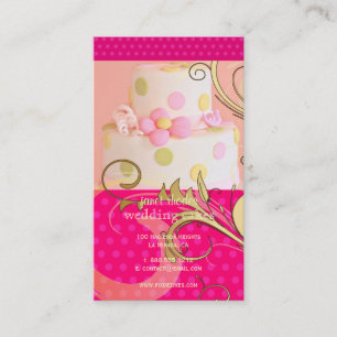 Carte De Visite Gâteau Mariage rose/boulangerie/pâtisserie