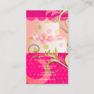 Carte De Visite Gâteau Mariage rose/boulangerie/pâtisserie