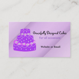 Carte De Visite Gâteau Mariage violet concepteur