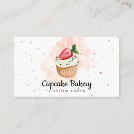 Carte De Visite Gâteau pâtisserie Aquarelle pâtisserie Cupcake aux