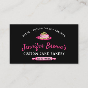 Carte De Visite Gâteau Slice Tasty Pâtisserie Boulangerie cheeseca
