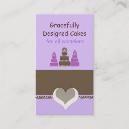 Carte De Visite Gâteaux/boulangerie Designer - Violet