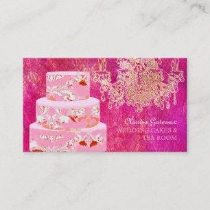 Carte De Visite gâteaux de mariage PixDezines/effets aquarelle