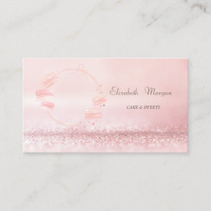 Carte De Visite Gâteaux Élégants Modernes Bokeh Macarons Sucrés