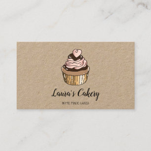 Carte De Visite Gâteaux et sucreries Cupcake Boulangerie à la tire