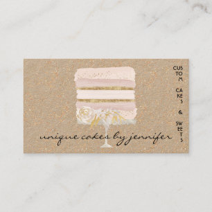 Carte De Visite Gâteaux Mariages d'ivoire boulangerie florale Pâti