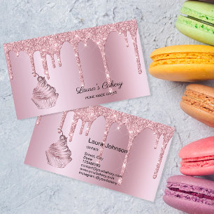 Carte De Visite Gâteaux & sucreries Cupcake Boulangerie Rose à gou