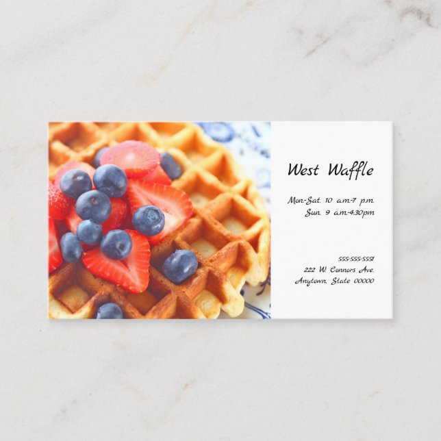 Carte De Visite gaufre aux fruits frais (Devant)