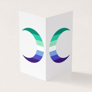 Carte De Visite Gay MLM Pride Crescent Moons Greeting Card