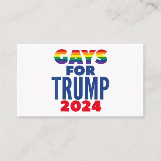 Carte De Visite Gays Pour L'Élection De Trump En 2024 (Devant)