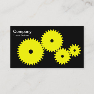 Carte De Visite Gears - Jaune sur noir