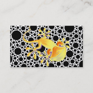 Carte De Visite Gecko de sourire sur les points noirs + votre