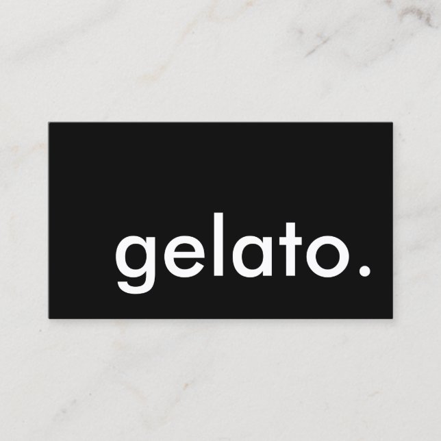 Carte De Visite gelato. (couleur personnalisable) (Devant)