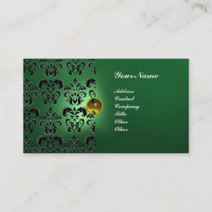 CARTE DE VISITE GEMME DAMASK CLASSIQUE  MONOGRAMME