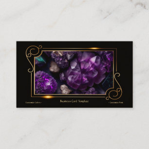 Carte De Visite Gemstone Crystal Healing Amethyst