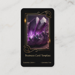 Carte De Visite Gemstone Crystal Healing Amethyst